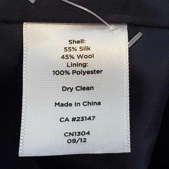 Talbots Blazer Women's Plus Size 16 Blue Dupioni Silk Wool Pockets Jacket New - Picture 5 of 8